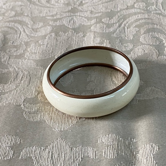 Wide Metal Bangle Brass Bangle - Picture 1 of 9